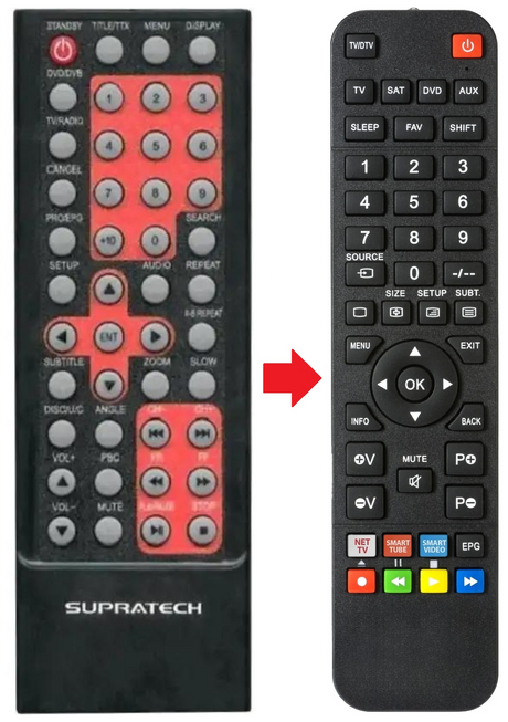 SUPRAVISION-JUNO-S901DVT SUPRATECH afstandsbediening - productfoto