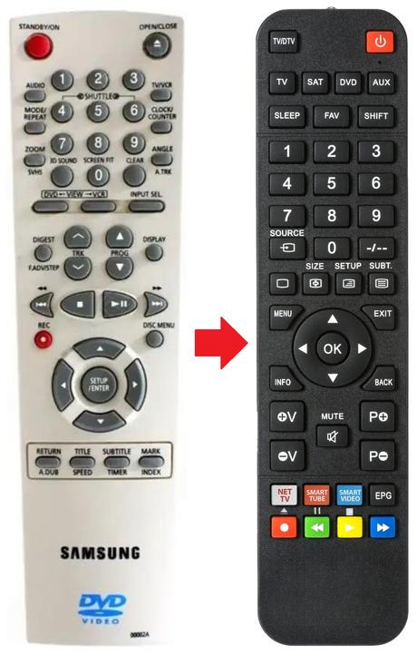 SV-DVD3E SAMSUNG afstandsbediening - productfoto