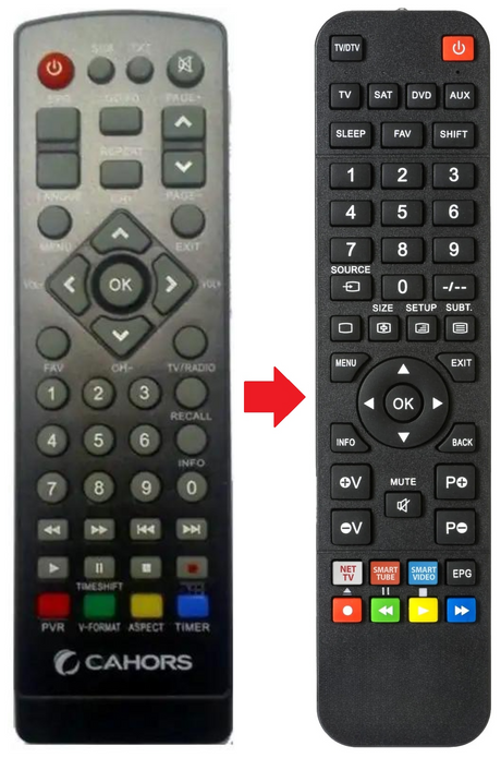 T2-200 DV TECH afstandsbediening - productfoto