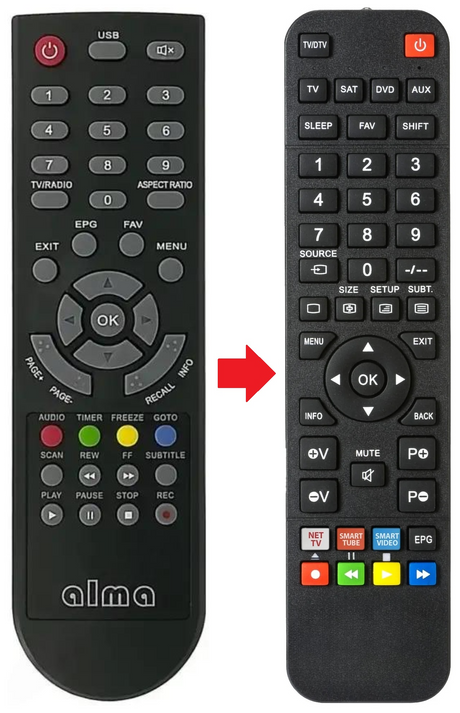 T300HD ALMA afstandsbediening - productfoto