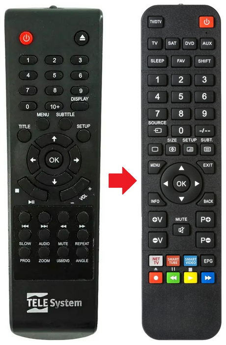 T55105 TELESYSTEM afstandsbediening - productfoto