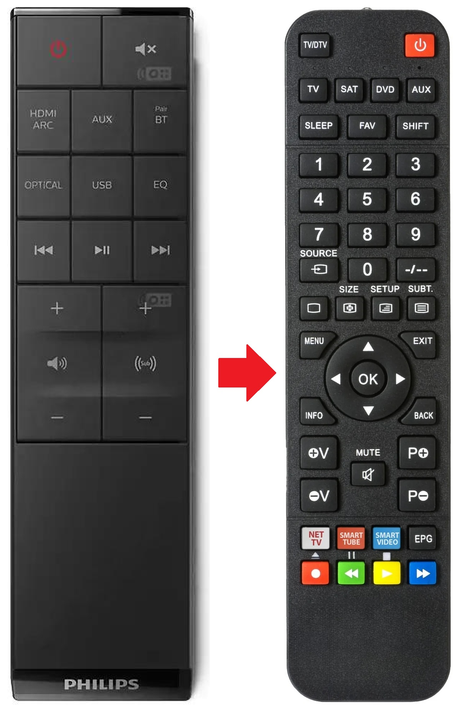 TAB6305 PHILIPS afstandsbediening - productfoto