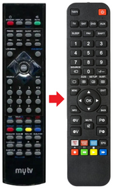 TFX22 MYTV afstandsbediening - productfoto