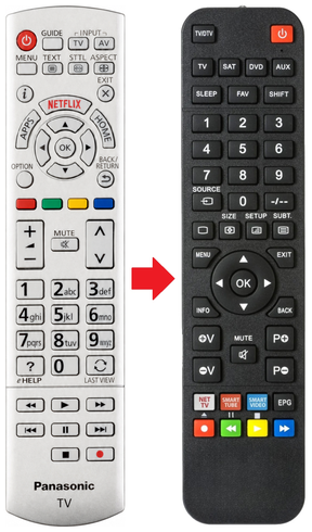 Afstandsbediening geschikt voor PANASONIC TH-55FX435Q productfoto