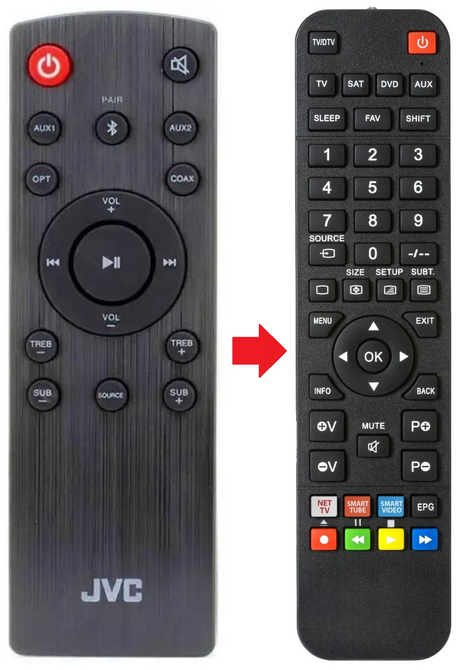 TH-WL707H JVC afstandsbediening - productfoto