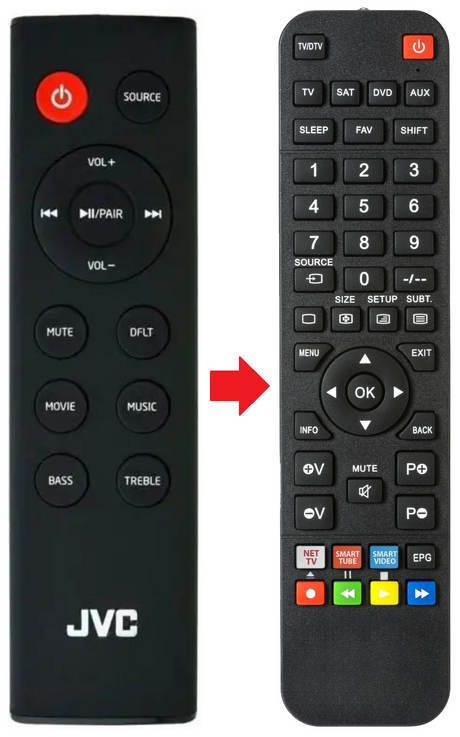 THD227B JVC afstandsbediening - productfoto
