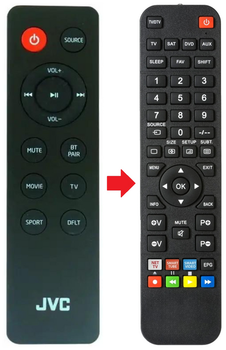 THW513 JVC afstandsbediening - productfoto