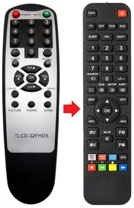 TLCD26S TELEFUNKEN afstandsbediening - productfoto