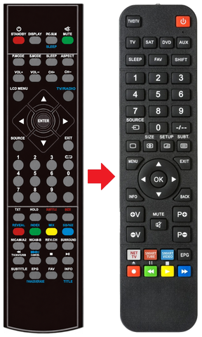 Afstandsbediening geschikt voor MYTV TLF32 productfoto