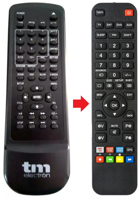 TMDVD211 TM ELECTRON afstandsbediening - productfoto