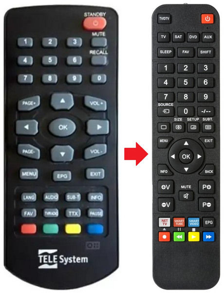 TS6003 TELESYSTEM afstandsbediening - productfoto