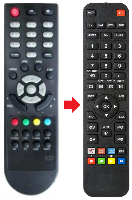 TS7002 TELESYSTEM afstandsbediening - productfoto