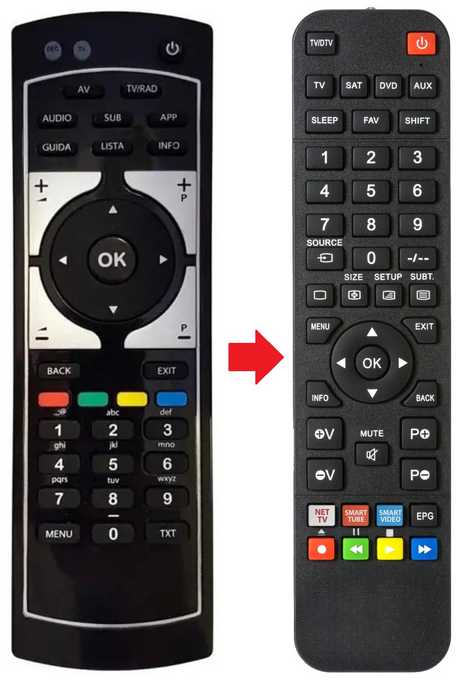 TS9010-HDTIVU TELESYSTEM afstandsbediening - productfoto