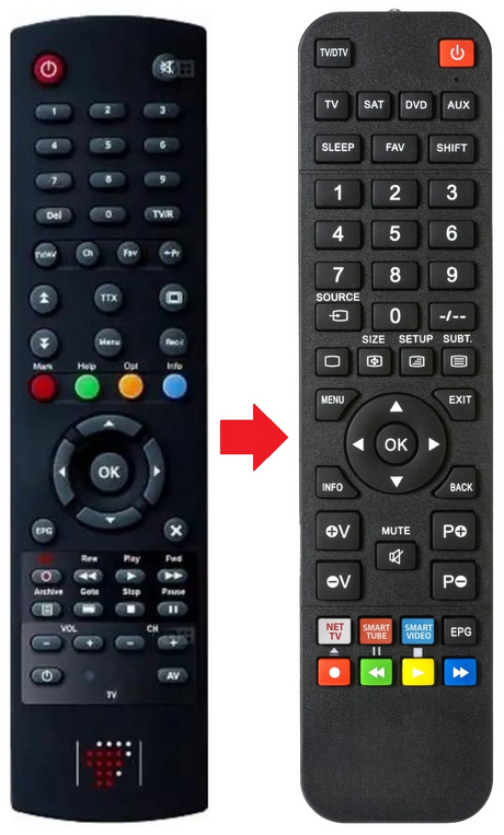 TT-SELECT-S845HD TECHNOTREND afstandsbediening - productfoto