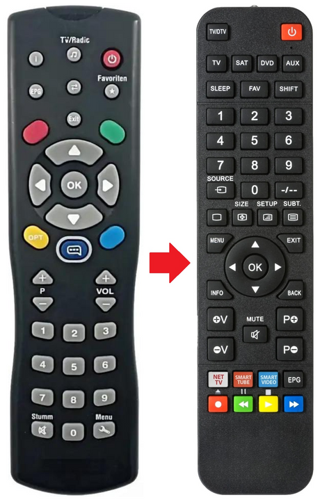 TTMICROC254 UNITYDIGITALTV afstandsbediening - productfoto