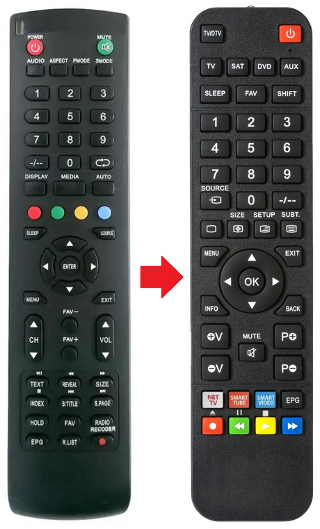 TV-40LE78T2S2 VIVAX afstandsbediening - productfoto