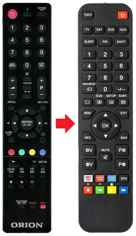 TV22LB840 ORION afstandsbediening - productfoto
