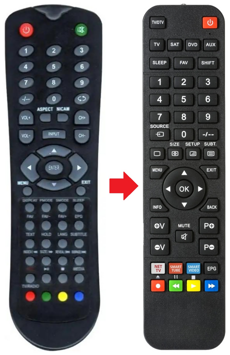 TV252LED SANSUI afstandsbediening - productfoto