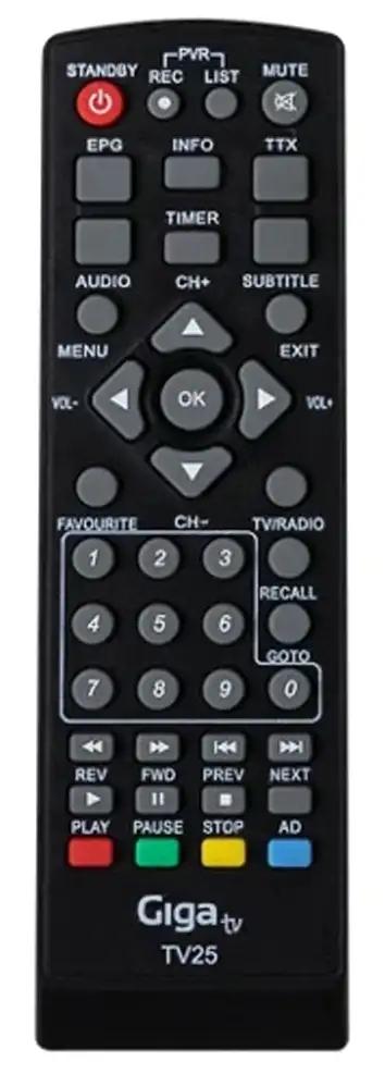 TV25 GIGATV afstandsbediening