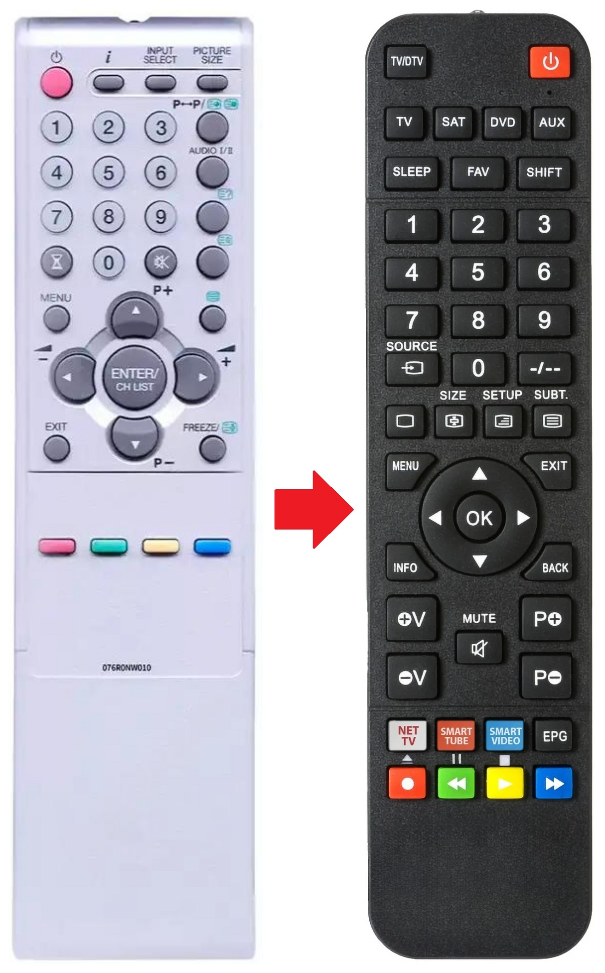 TV26RN2 AMIKO afstandsbediening - productfoto