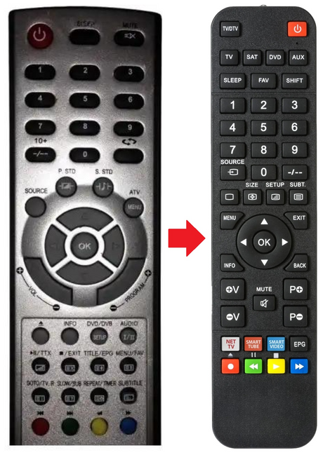 TVD9015DVBT UNITED afstandsbediening - productfoto