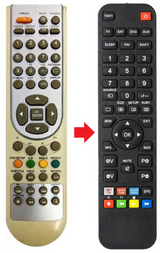 TVH1504DVD DIKOM afstandsbediening - productfoto