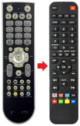 TVIX-SLIM-S1 DVICO afstandsbediening - productfoto