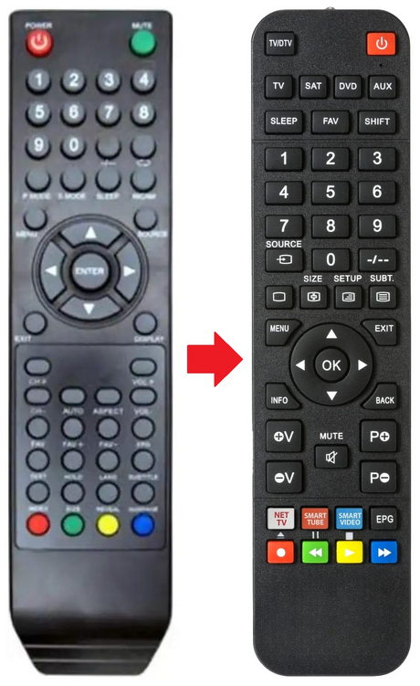 TVLCD015BF DICRA afstandsbediening - productfoto