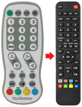 TVS TILEVISION afstandsbediening - productfoto