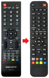 TVX221-V2 SCOTT afstandsbediening - productfoto