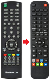 TWIN830THD SAGEMCOM afstandsbediening - productfoto