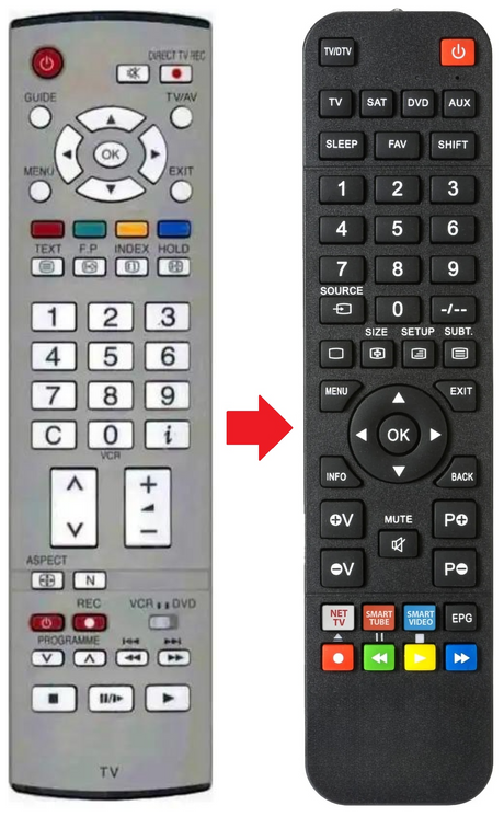 TX-32LX60F PANASONIC afstandsbediening - productfoto