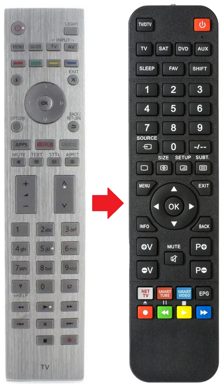 TX-49CXF757 PANASONIC afstandsbediening - productfoto