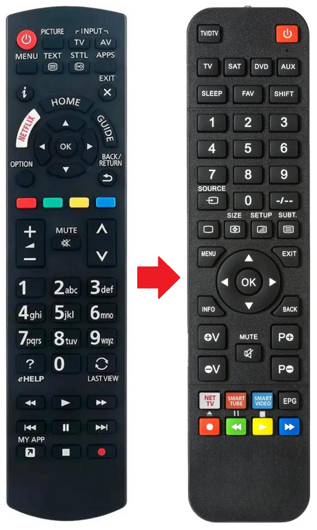 TX-50GX710E PANASONIC afstandsbediening - productfoto