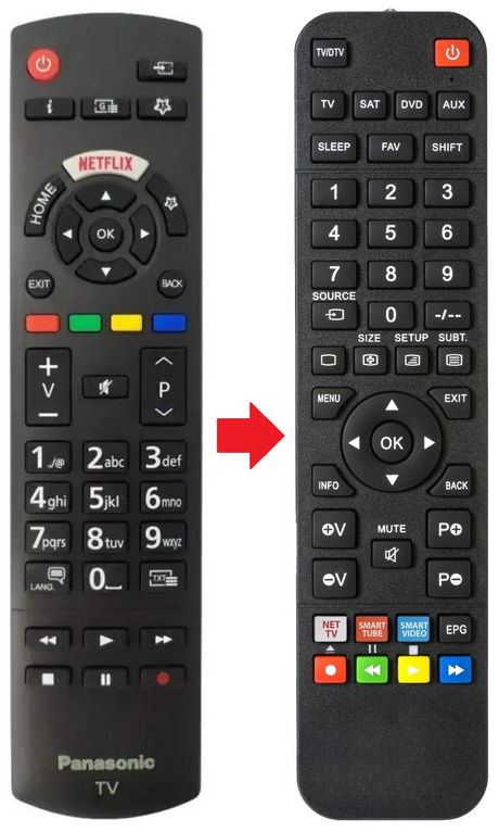 TX-55FX550E PANASONIC afstandsbediening - productfoto