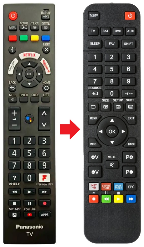 TX-58JX800B PANASONIC afstandsbediening - productfoto