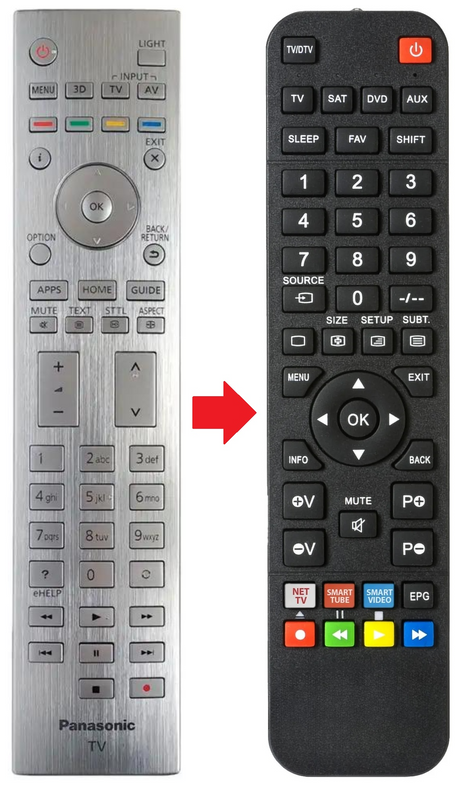 TX58AX800E PANASONIC afstandsbediening - productfoto