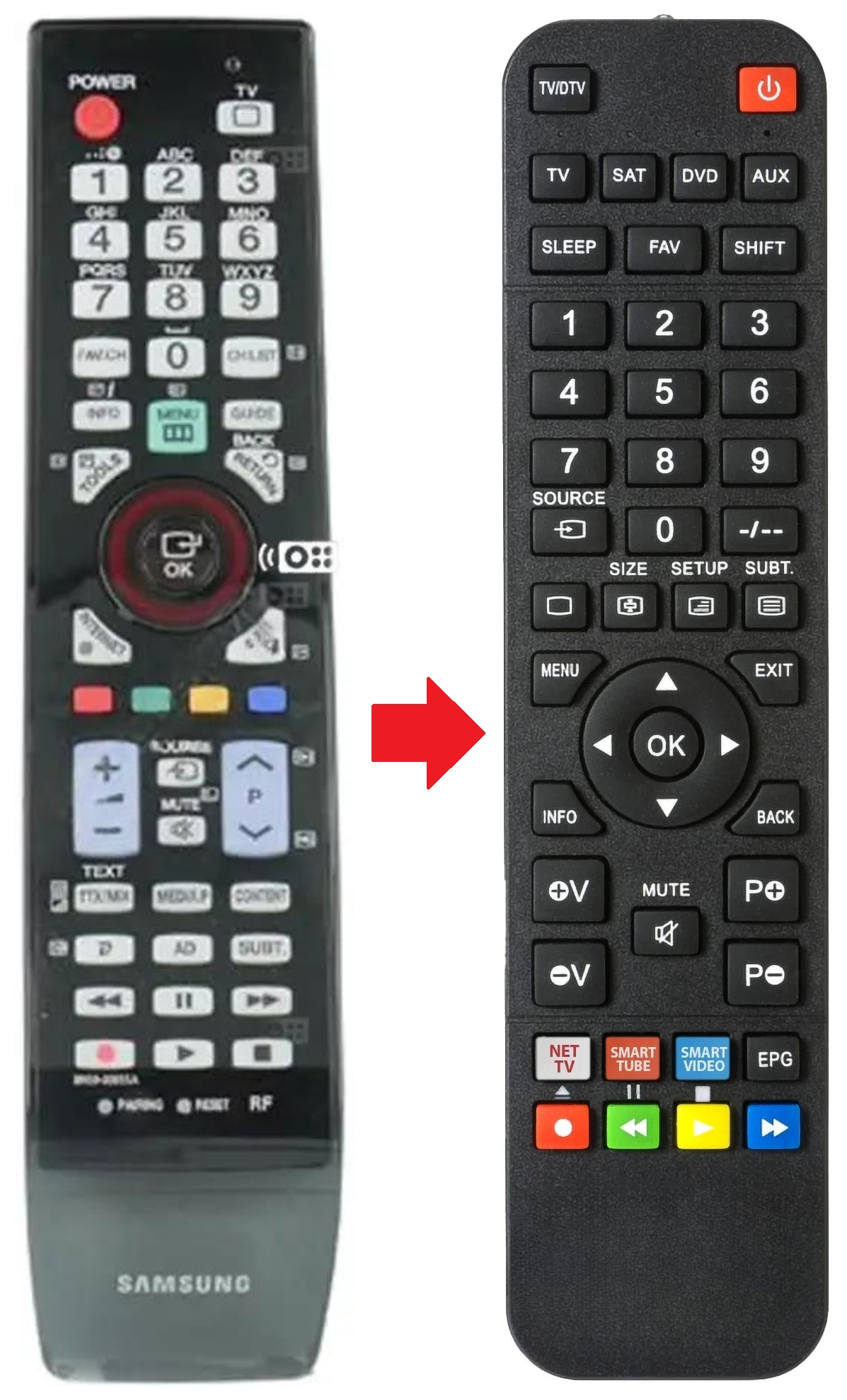 UE40B8100 SAMSUNG afstandsbediening - productfoto