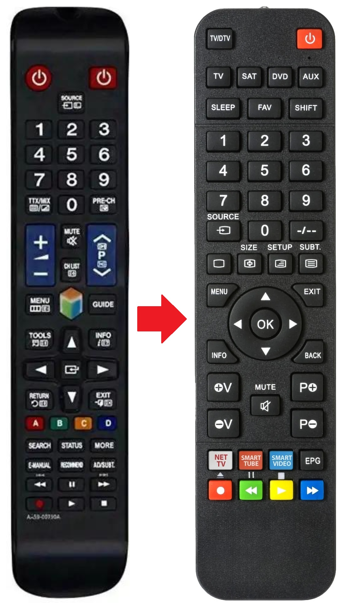 UE40F6320 SAMSUNG afstandsbediening - productfoto