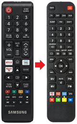 UE55AU7190UXZT SAMSUNG afstandsbediening - vergelijking