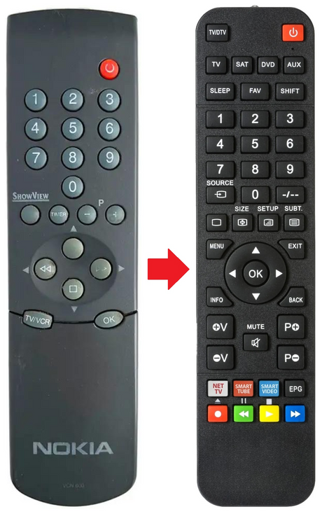 VCR3746 NOKIA afstandsbediening - productfoto