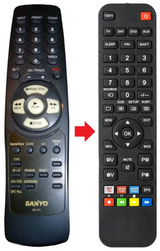 VHR-789G SANYO afstandsbediening - productfoto