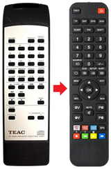 VRDS-9 TEAC TEAK afstandsbediening - productfoto