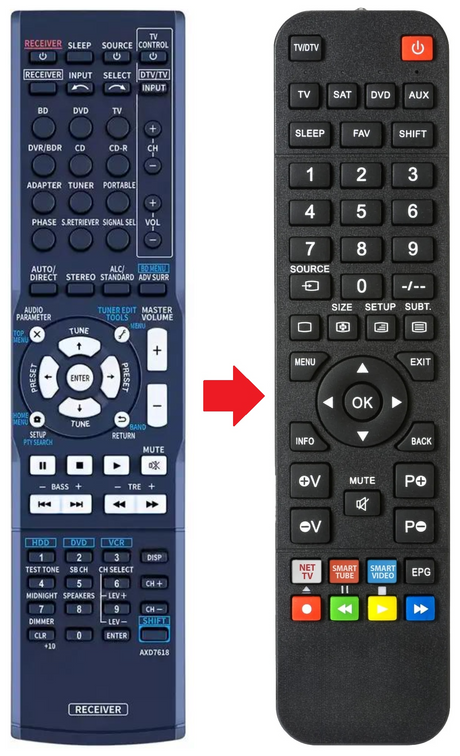 VSX-321-P-K PIONEER afstandsbediening - productfoto