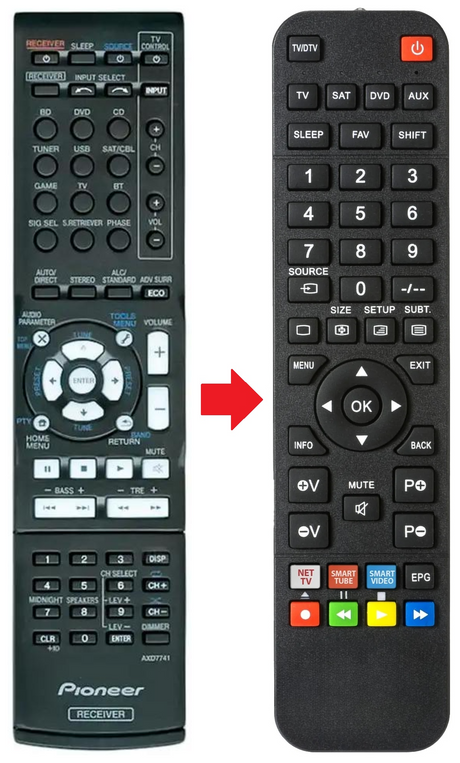 VSX330 PIONEER afstandsbediening - productfoto