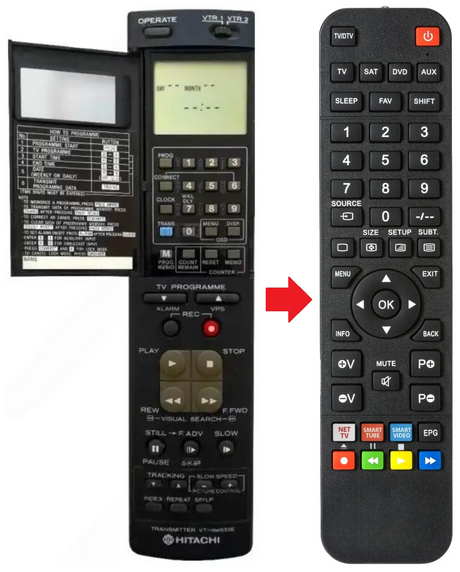 VT-RM633E HITACHI afstandsbediening - productfoto