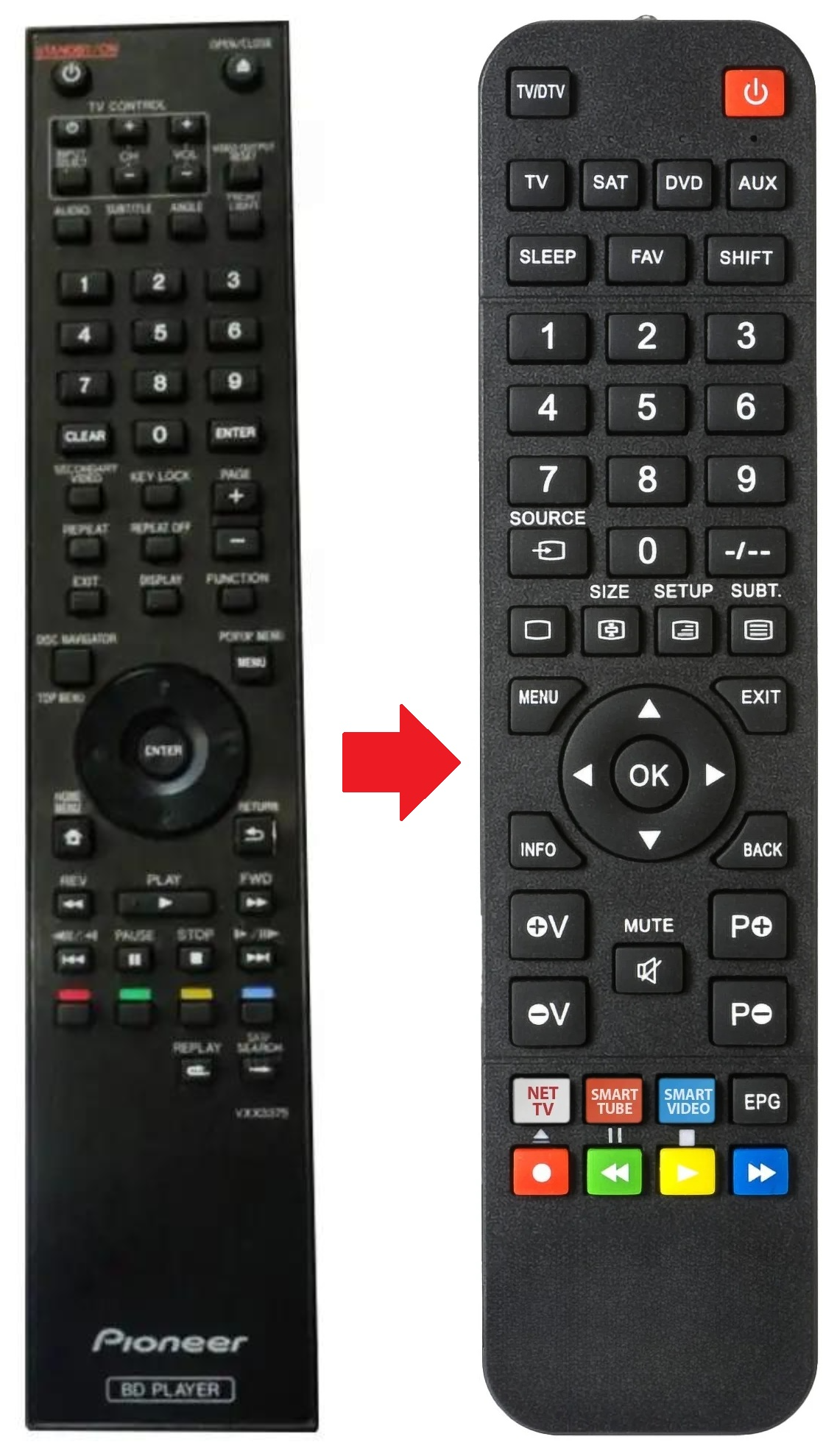 VXX3375 PIONEER afstandsbediening - productfoto