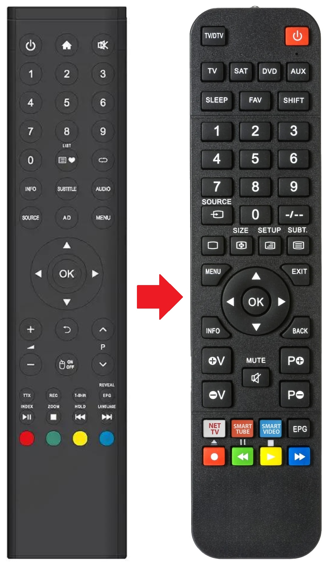 WDTV024CSM WONDER afstandsbediening - productfoto