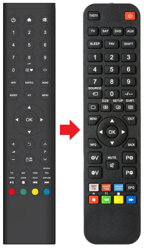 WDTV024CSM WONDER afstandsbediening - productfoto