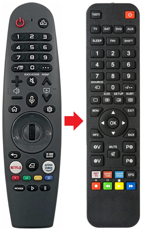 Afstandsbediening geschikt voor STREAM WSTRU6523 | WSTRU6524 | WSTRU75 productfoto